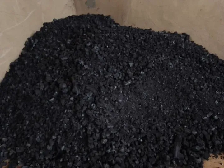 Biochar kiln in operation in Nakivale
